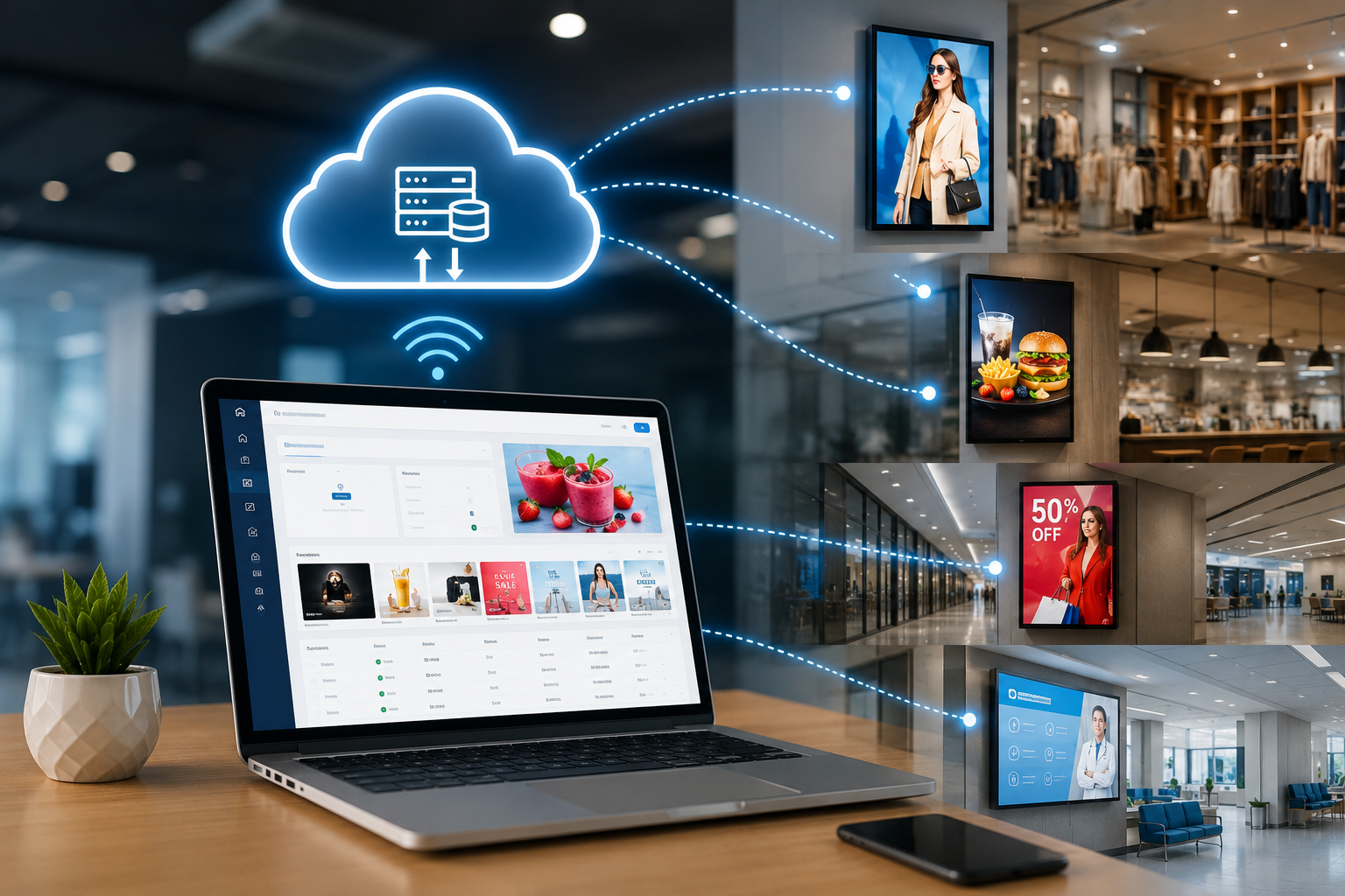 Màn Hình Quảng Cáo Nội Dung Từ Xa: Giải Pháp Cloud Digital Signage Cho Doanh Nghiệp